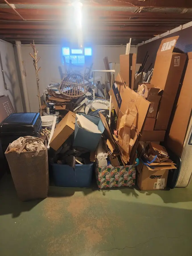 Roll-off dumpster container at job site for 4 Yard Dumpster Rental in Washington